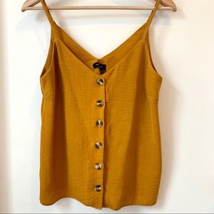 New Look Button Through Cami in dark yellow